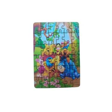 Imagem de Quebra-Cabeça Jogo Infantil Ursinho Pohh 36 Peças MDF 18x26 - Brothers