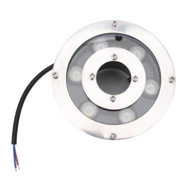 Imagem de Luz LED Submersível, Aço Inoxidável de Alto Brilho IP68 à Prova D'água Fonte de Luz LED Refletor de Paisagem Subaquática para Piscina, Base de Vaso, Spa, Aquário, Lago, Banheira