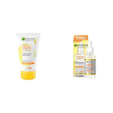 Imagem de Kit Garnier Uniform & Matte Limpeza Facial + Sérum Facial