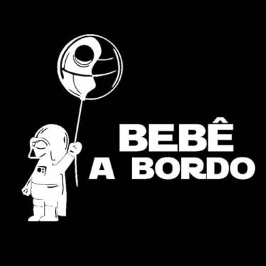 Imagem de Adesivo bebes a bordo vader personalizado carro (Branco)