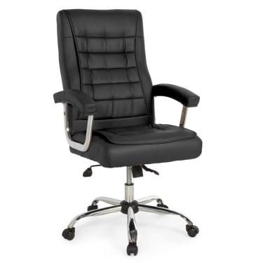 Imagem de Cadeira De Escritório Giratória Presidente Premium Com Molas Ensacadas - Preto