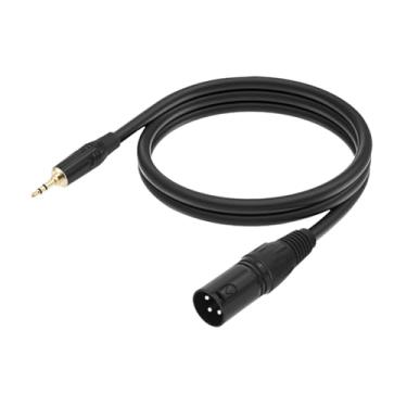 Imagem de menolana XLR a 3,5 mm Mini Jack Cabo 1/8 polegada TRS Male de som para XLR Cabo macho de 3,5 mm a 3 pinos XLR Cabo para laptop Live Performance, 2 Milhões