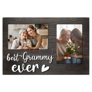 Imagem de JNDJE Presentes do Grammy do Dia das Mães, presente de Grammy de netos, porta-retratos 3D do Grammy, comporta duas fotos de 10 x 15 cm - Ótima moldura de presente para avós, dia dos avós, aniversário