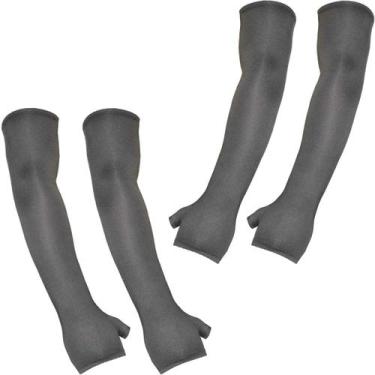 Imagem de Kit 2 pares de manguitos com proteção UV50+ com dedo (par) - EX311, Ch
