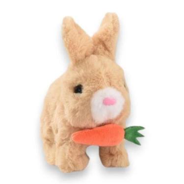 Imagem de Coelho De Brinquedo Divertido - Pula E Emite Som - XZ-1121, Bege