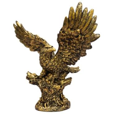 Imagem de Estatueta Águia Decoração Escritório espanta pombo em Resina Águia Visão de Negócios