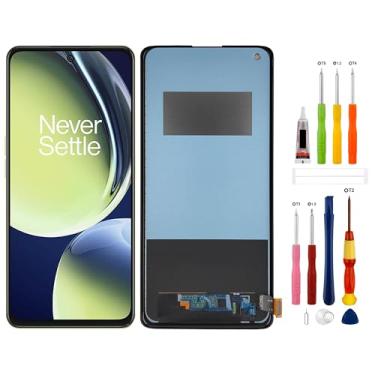 Imagem de SwarKing Substituição de tela LCD compatível com OnePlus Nord CE 3 Lite 5G (suporte para digitalizador de tela sensível ao toque de impressão digital com ferramentas de reparo - 17.1 cm