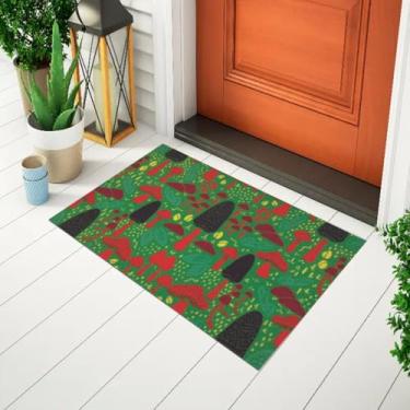 Imagem de Tapete De Porta Capacho Divertido Cogumelos