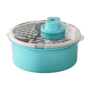 Imagem de SiaBiced Secadora de salada elétrica, misturadora de legumes, secador de legumes de alface, lavadora de frutas vegetais, Azul