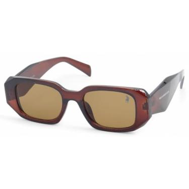 Imagem de Óculos de Sol Polo London Club, design Vintage Fashion com Lente Proteção UV400 - Kit contém Case Couro ECO (Marrom)