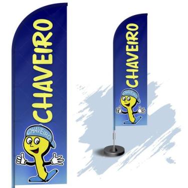 Imagem de Wind Banner Dupla Face 3mt Completo Personalizado Chaveiro - Fadrix