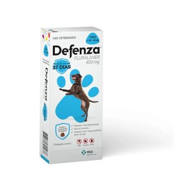 Imagem de Defenza® 400mg - Antipulgas, Bicho-de-Pé, Carrapatos e Sarnas - Cães de 20 a 40kg - 1 Comp. Mastigável - MSD Saúde Animal