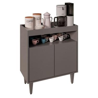 Imagem de Balcão Aparador Buffet Cantinho Do Café 71cm Lice Z34 Grafite - Mpozenato