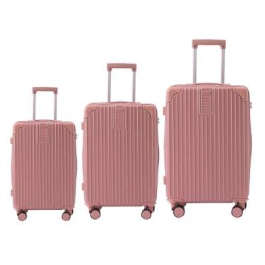 Imagem de kit 3 malas blogueirinha 32KG grande 23KG media e 10KG pequena  - blac