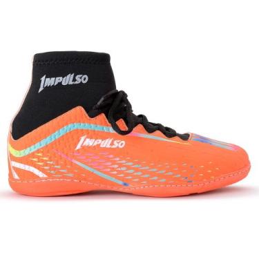 Imagem de Chuteira Futsal Cano Alto Futebol Grama Sintética Confortável Sem Trav