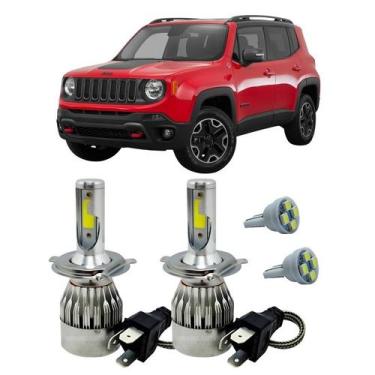 Imagem de Kit Super Led H4 6000K Farol Auto Baixo Renegade 2016 Diante - Autovex