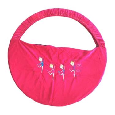 Imagem de simhoa Ginástica Hoop Tote, organizador de equipamentos, bolsa de argola de exercícios, bolsa de anel da pista de obstáculos para show, concerto de, Pink S