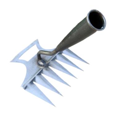 Imagem de Ioensy Ferramenta de ancinho de mão de jardim de jardim, alça longa ferramenta de remoção de ervas daninhas endurecida,