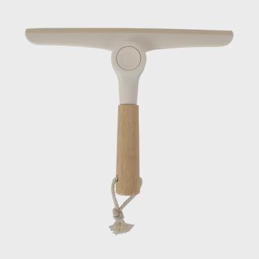 Imagem de Rodo de Pia Oikos com Cabo de Bambu Dobrável Off-White