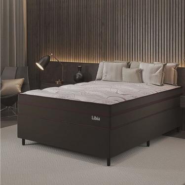 Imagem de Conjunto Colchão Ortopédico e Base Box Casal 68x138x188cm Libia Yescasa Marrom