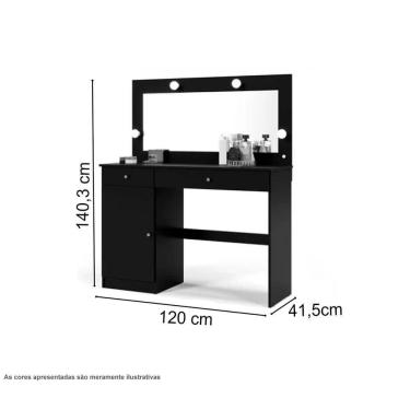 Imagem de Penteadeira Camarim Diamante Branco Acetinado Patrimar