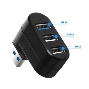 Imagem de Hub Usb 3 Portas Pc Notebook Portátil Gira 180 Knup Hb-t82 - keedi