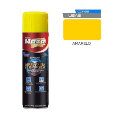 Imagem de Spray Esmalte Direto Na Ferrugem Amarelo 250G 31519 - Maza
