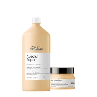 Imagem de Kit L'Oréal Professionnel Absolut Repair Gold Shampoo Máscara 250 (2 produtos)