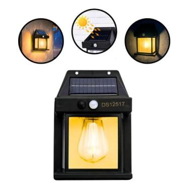 Imagem de Arandela Solar Led Recarregável Para Ambientes Externos Retrô - Lehmox