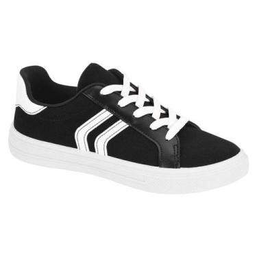 Imagem de Tênis moleca casual 5796.106, Preto branco, 37