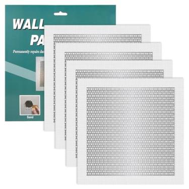 Imagem de 4 peças de remendos de drywall, adesivos de 20 x 20 cm, adesivos de reparo de furos de parede seca, kit de reparo de tela para reparo de paredes quebradas ou enchimento de teto
