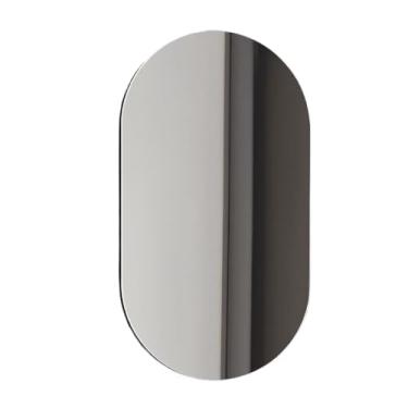 Imagem de Espelho Oval Grande Adesivo De Parede Banheiro Sala Quarto(80x50)