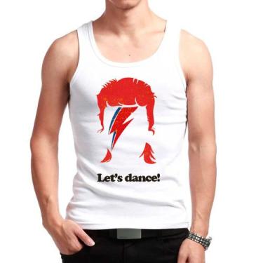 Imagem de Camiseta Regata David Bowie  lets dance, masculina amarela - LADO B RO