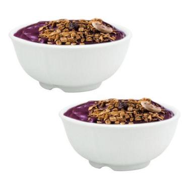 Imagem de 2 Tigelas Bowls Cumbuca 17,5cm 100% Melamina Gourmet Mix