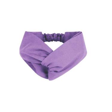 Imagem de Faixa de Cabelo Turbante Bandana Lilas Lavanda Chef Cozinha - CASACHA