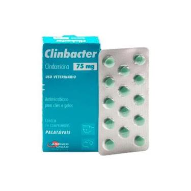 Imagem de Antimicrobiano Clinbacter Cães E Gatos 150mg 14 Comp - Agener União