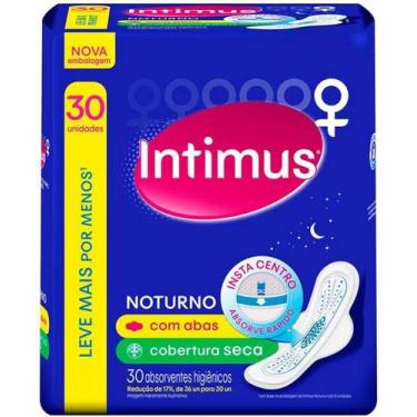 Imagem de Absorvente intimus noturno seca c/abas c/30 - Kimberly-Clark, 30