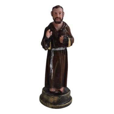 Imagem de Imagem de São Padre Pio de Resina Estátua Católica - 9 cm