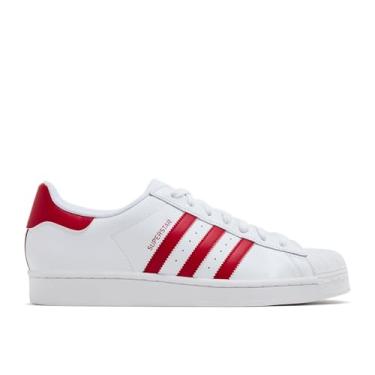 Imagem de adidas Tênis masculino Superstar, Calçado branco/Better Scarlet/Calçado branco, 43