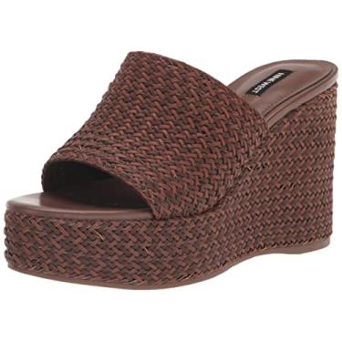 Imagem de Nine West Sandália Anabela Feminina Everie, Marrom 200, 7.5