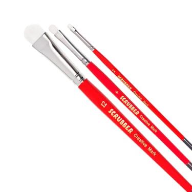 Imagem de Creative Mark Conjunto de 3 pincéis de aquarela Scrubber para corrigir erros e levantar a cor