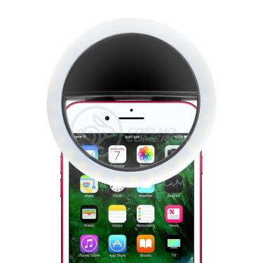 Imagem de Anel De Led Luz Selfie Mini Ring Light Android E Ios - Preto