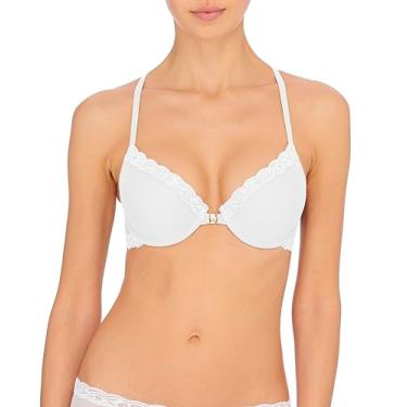 Imagem de Natori Fechamento frontal feminino com penas nas costas, Branco, 30DD