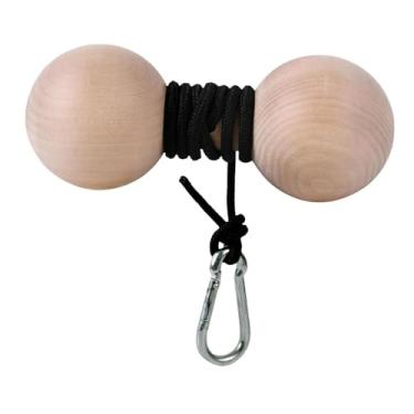 Imagem de UGPLM Rolo de madeira para pulso, fortalecedor de antebraço, ferramenta de treinamento de força de braço, acessórios para academia em casa, dispositivo de, Size L