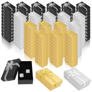 Imagem de SENONAPO Caixa De Presente Para Joias Com 180 Peças, Pequenas Caixas Anel Tampas, Embalagens Vazias, Laços Papelão, Fitas Colares, Brincos, Pulseiras, Presentes Aniversário