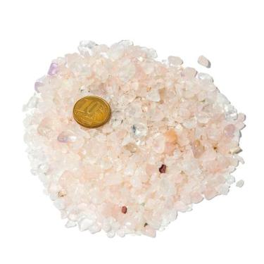 Imagem de 100g Quartzo Rosa Rolado Pedra Natural Miudo 3 a 8 mm - CristaisdeCurv