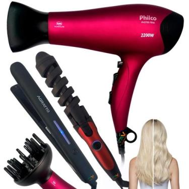 Imagem de Kit Secador De Cabelo Difusor E Modelador Babylis E Prancha - Philco, 