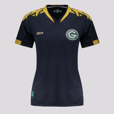 Imagem de Camisa Gr33n Goiás Goleiro 2024 Feminina Azul e Amarela, G