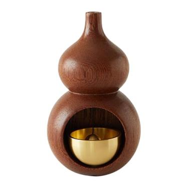 Imagem de Ｂｅｓｇａ Gourd Shopkeepers Bell Wind Chime Clear Sound Decor Portão Bell Chime para porta de celeiro Abertura de porta Geladeiras Geladeira de fazenda, Marrom Escuro