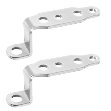 Imagem de LT Easiyl Suporte de extensão de holofote retrovisor, 2 peças, suporte de montagem em holofotes, suporte de extensão de luz de espelho retrovisor para motocicletas, motos, scooters, prata